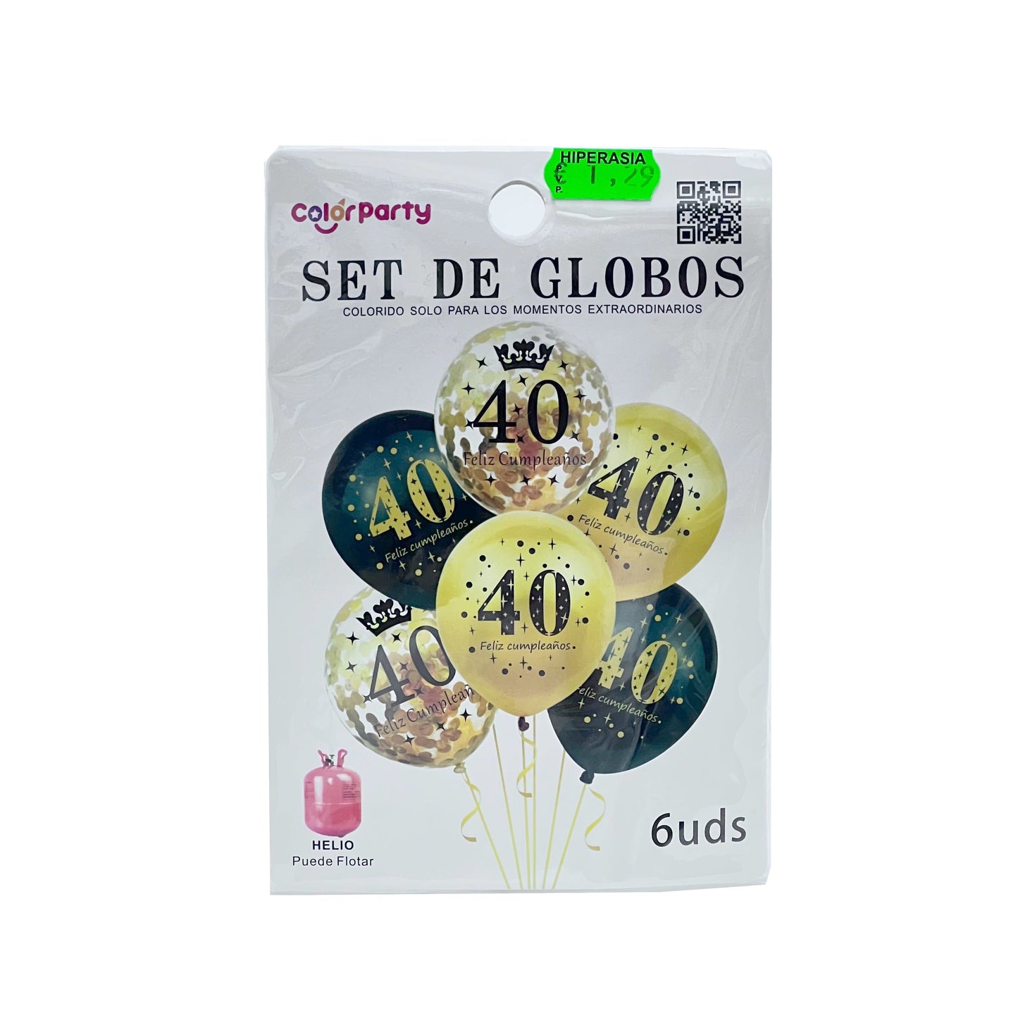 Set de globos 40 años