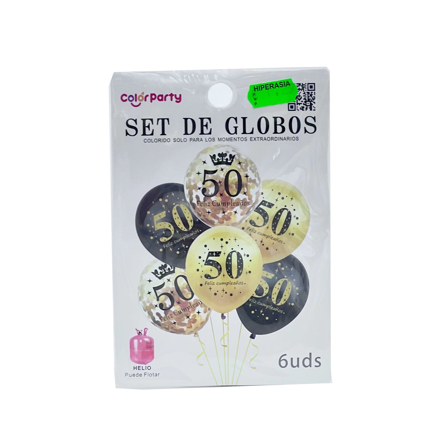 Set de globos 50 años