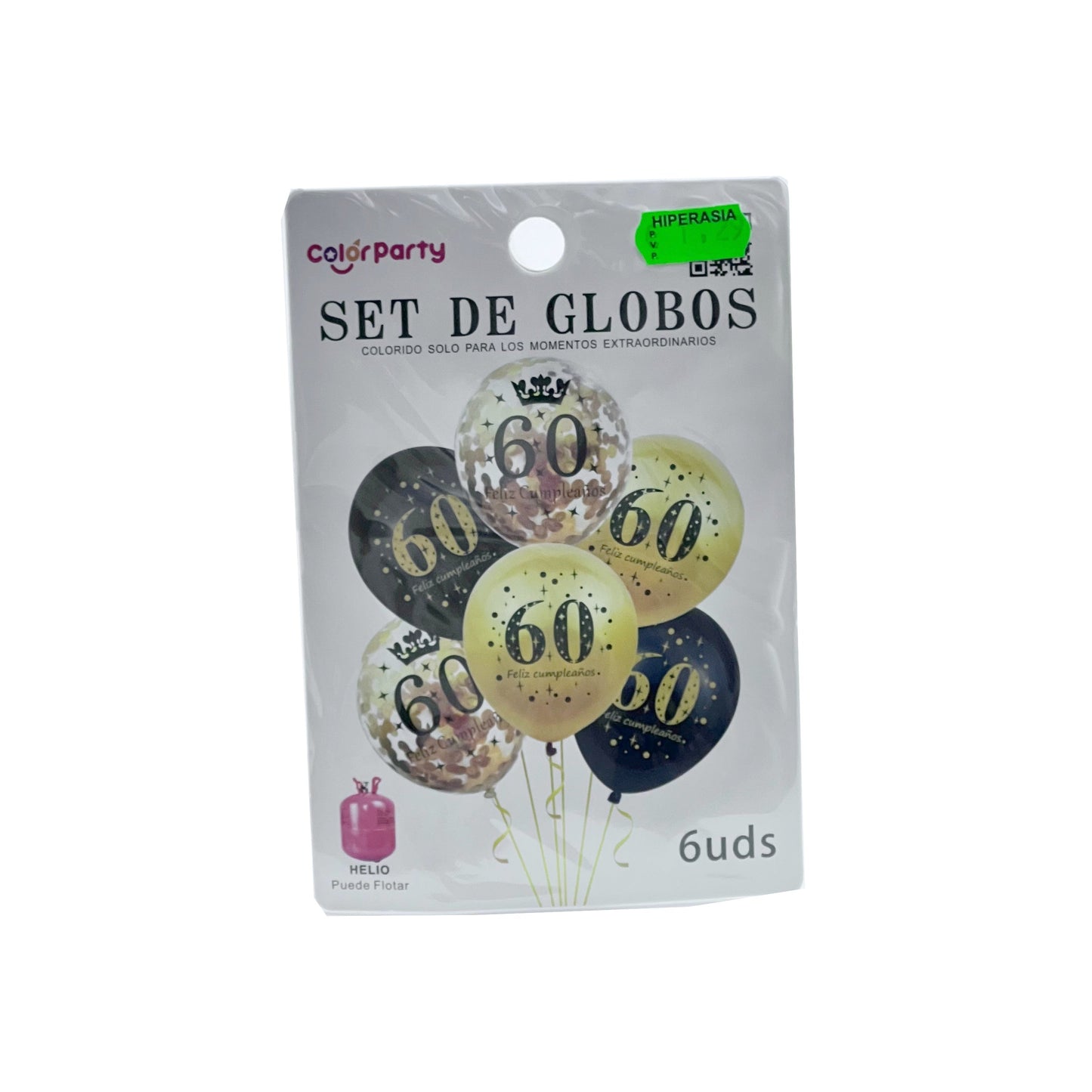 Set de globos 60 años