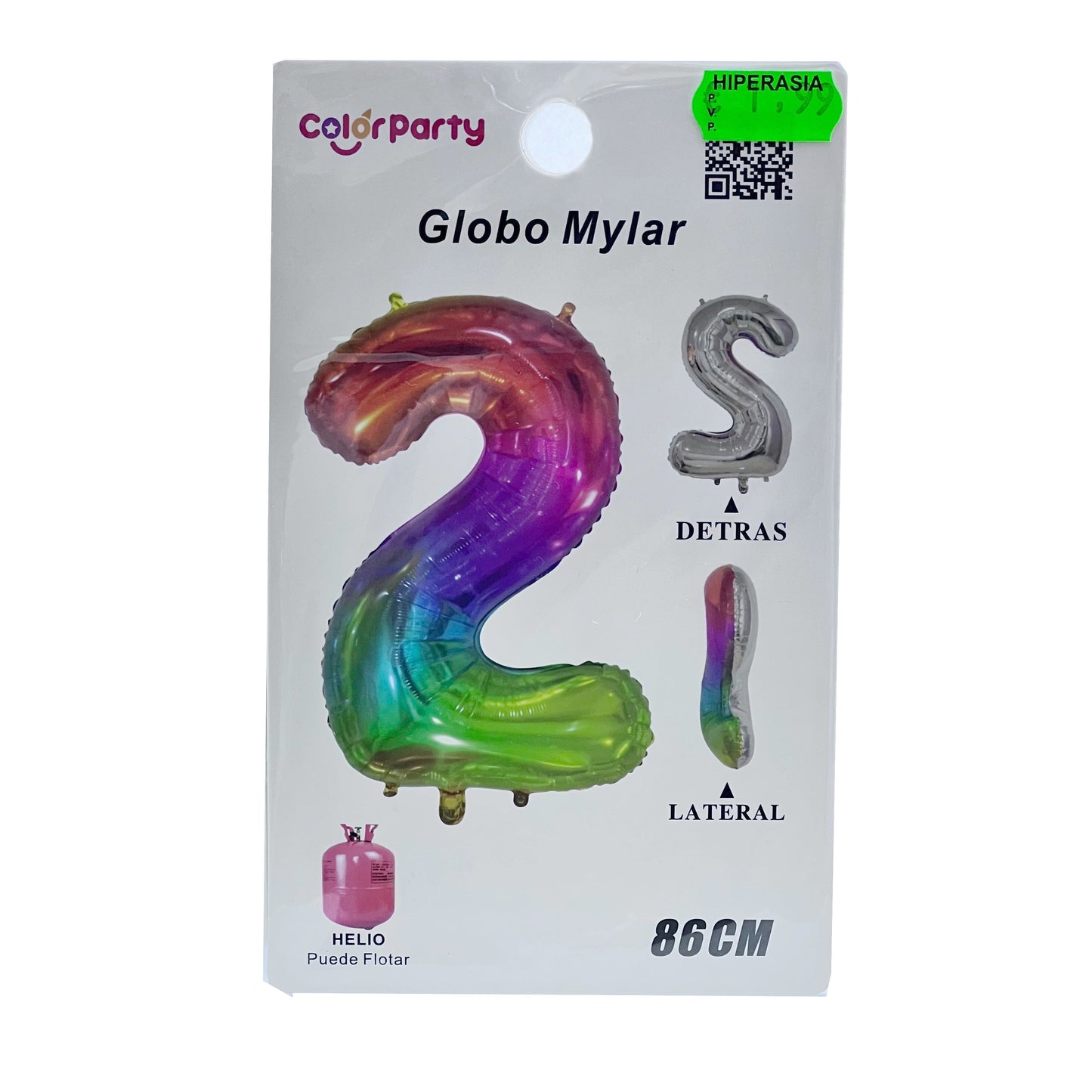 Globo 2 multicolor 86 cm