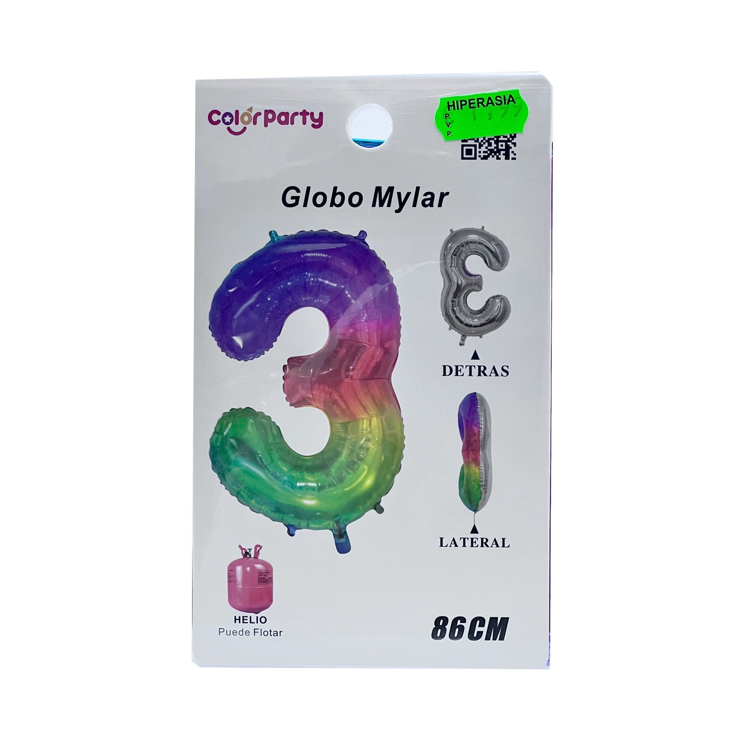 Globo 3 multicolor 86 cm