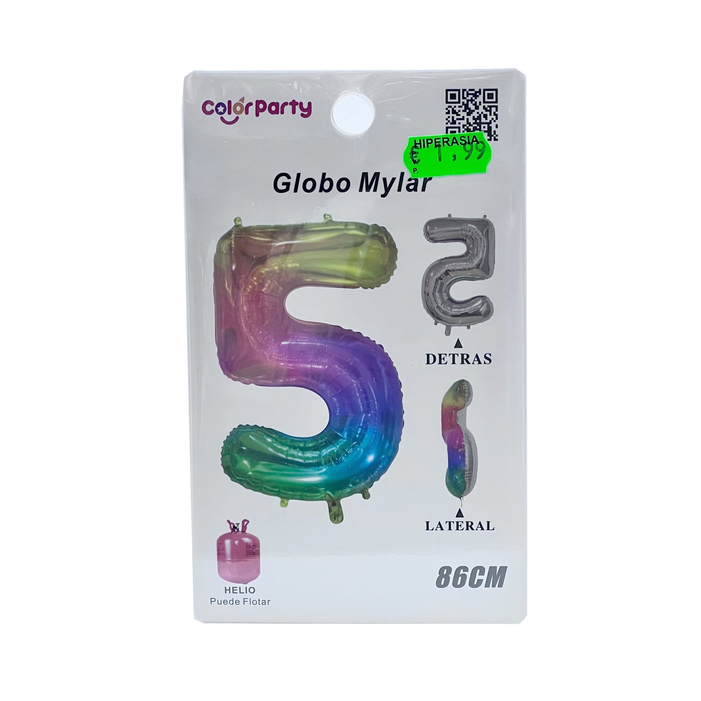 Globo 5 multicolor 86 cm