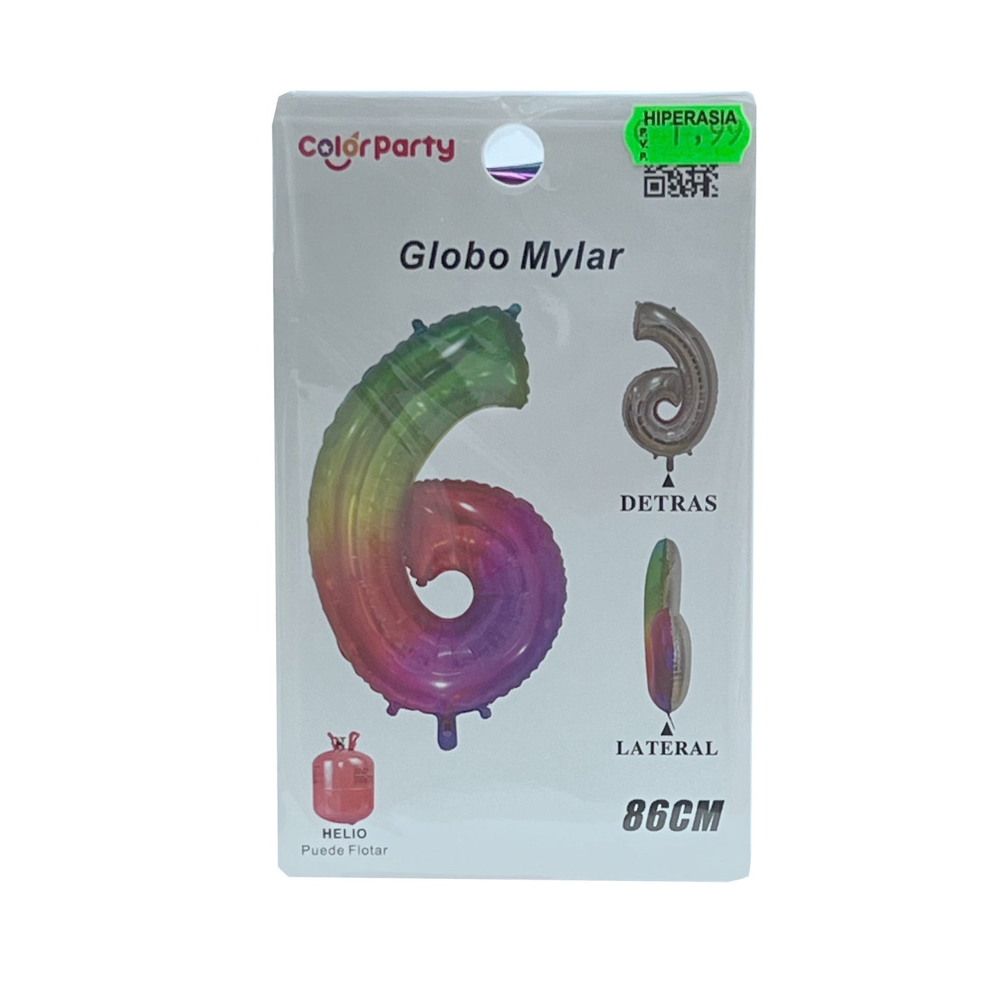 Globo 6 multicolor 86 cm