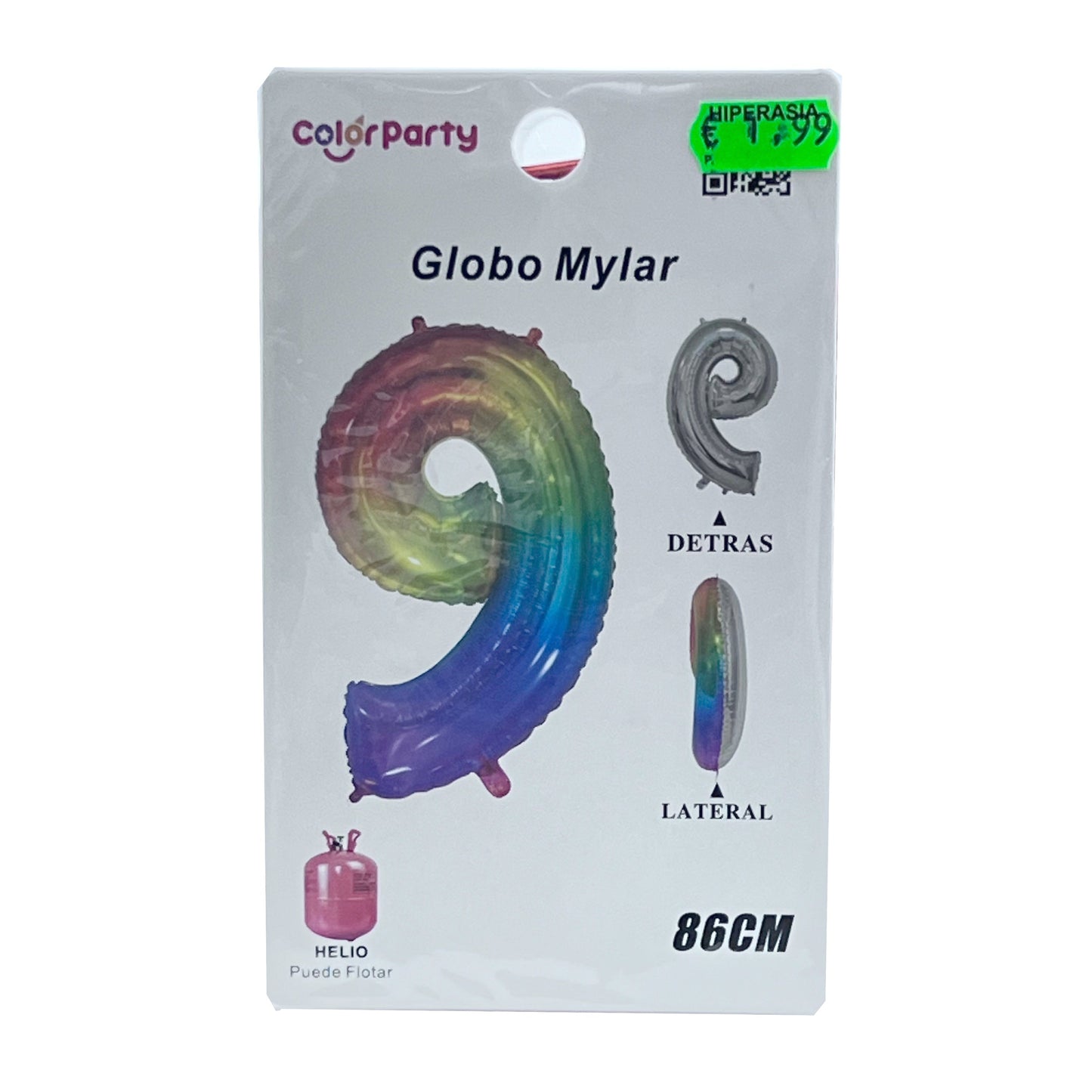 Globo 9 multicolor 86 cm