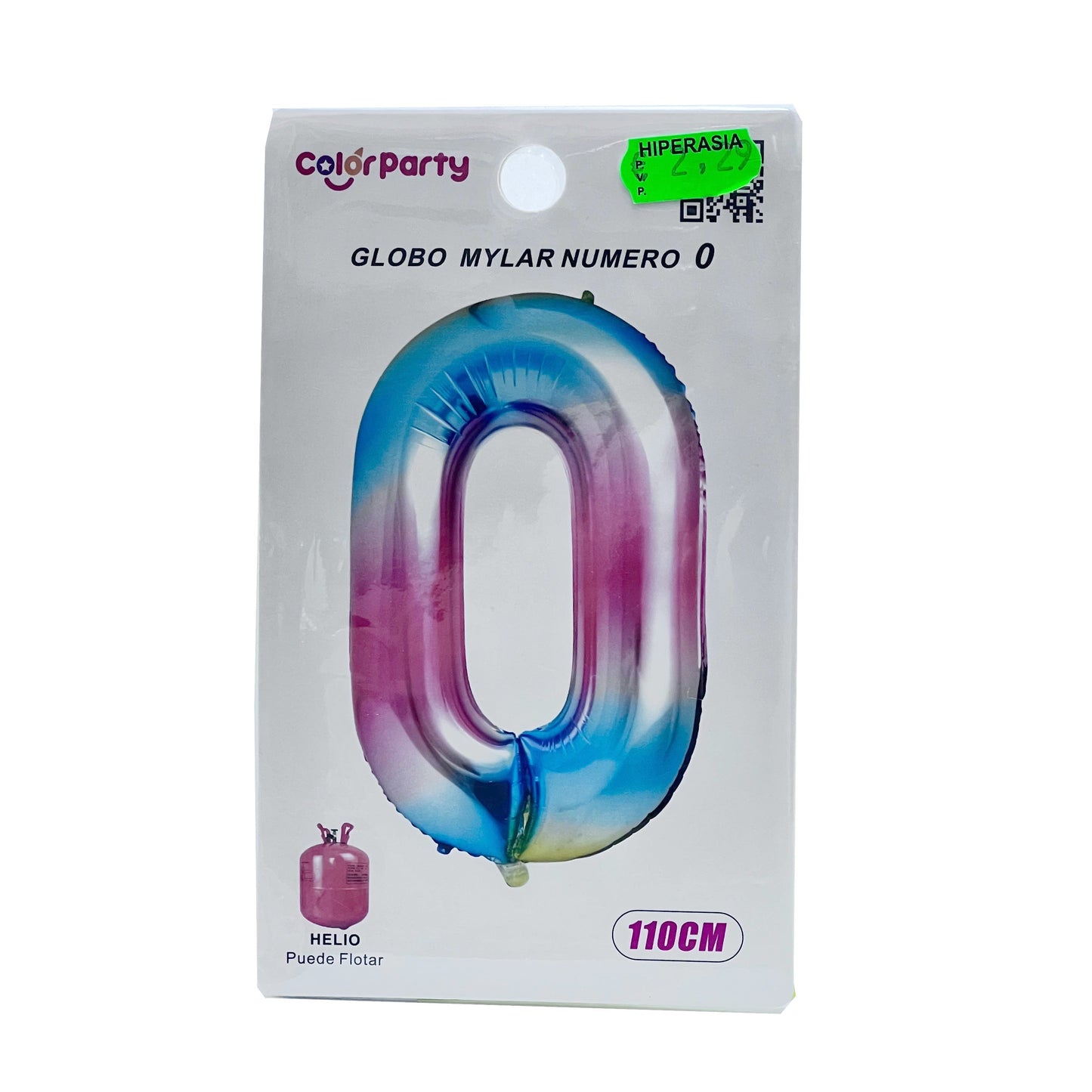 Globo 0 multicolor 110 cm