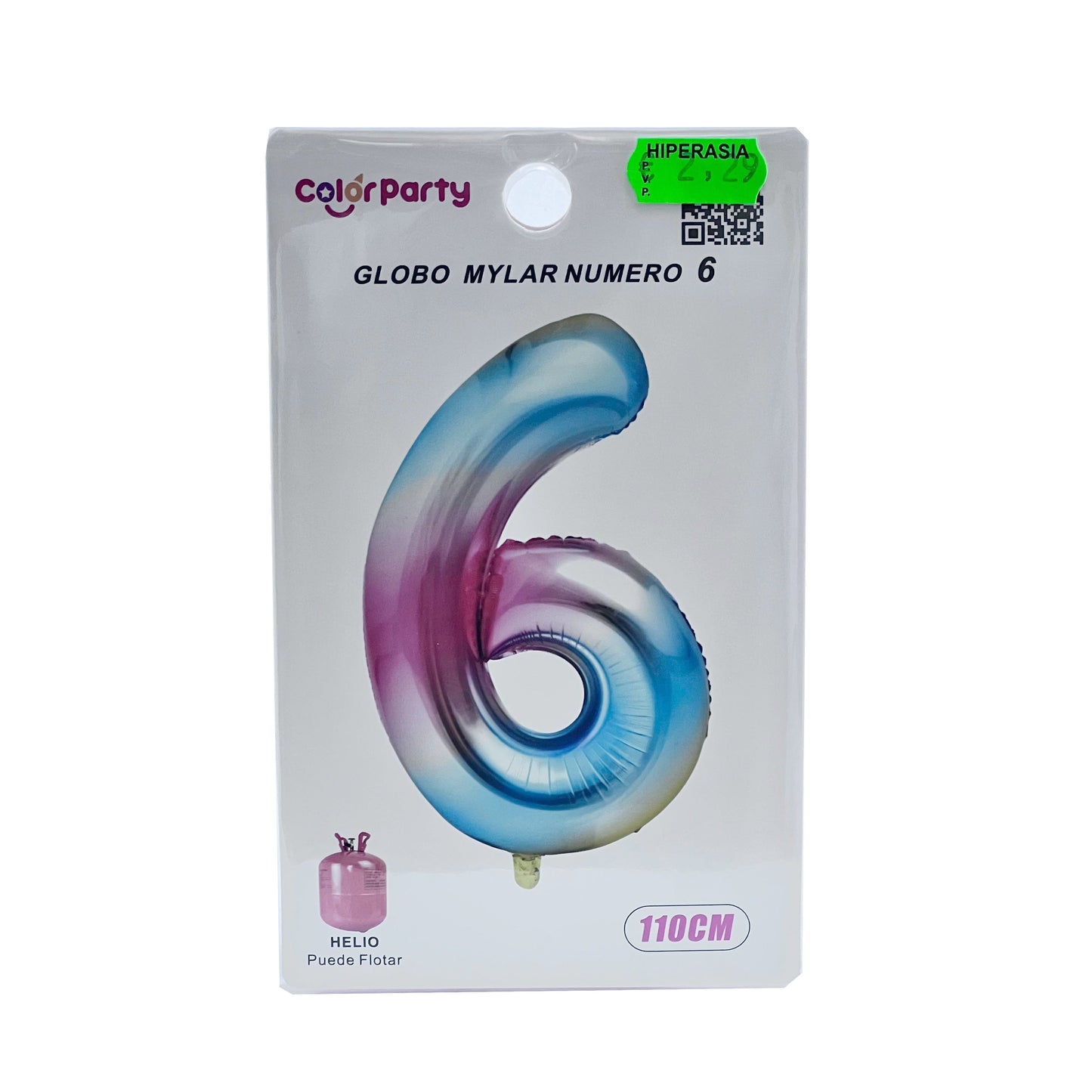 Globo 6 multicolor 110 cm