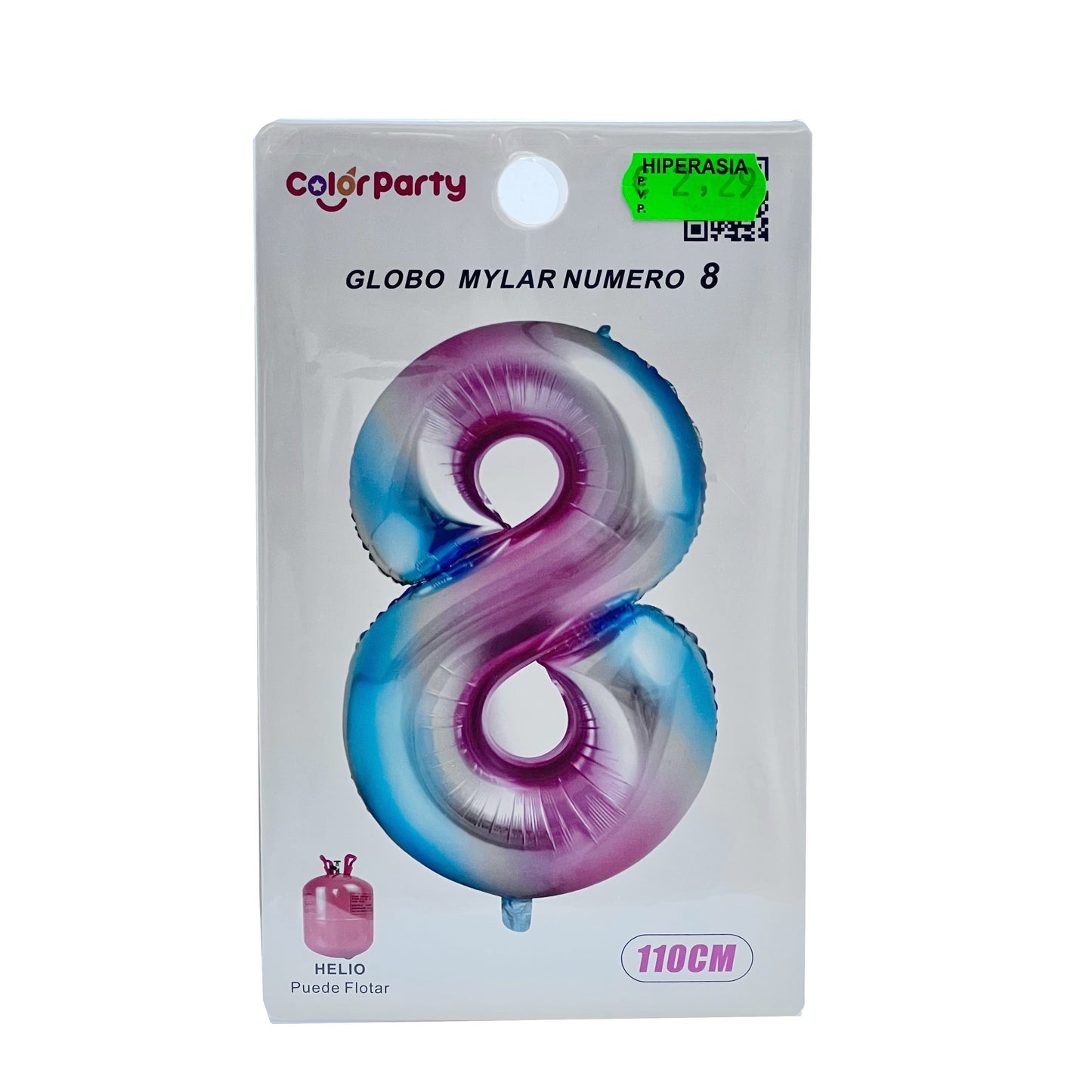 Globo 8 multicolor 110 cm