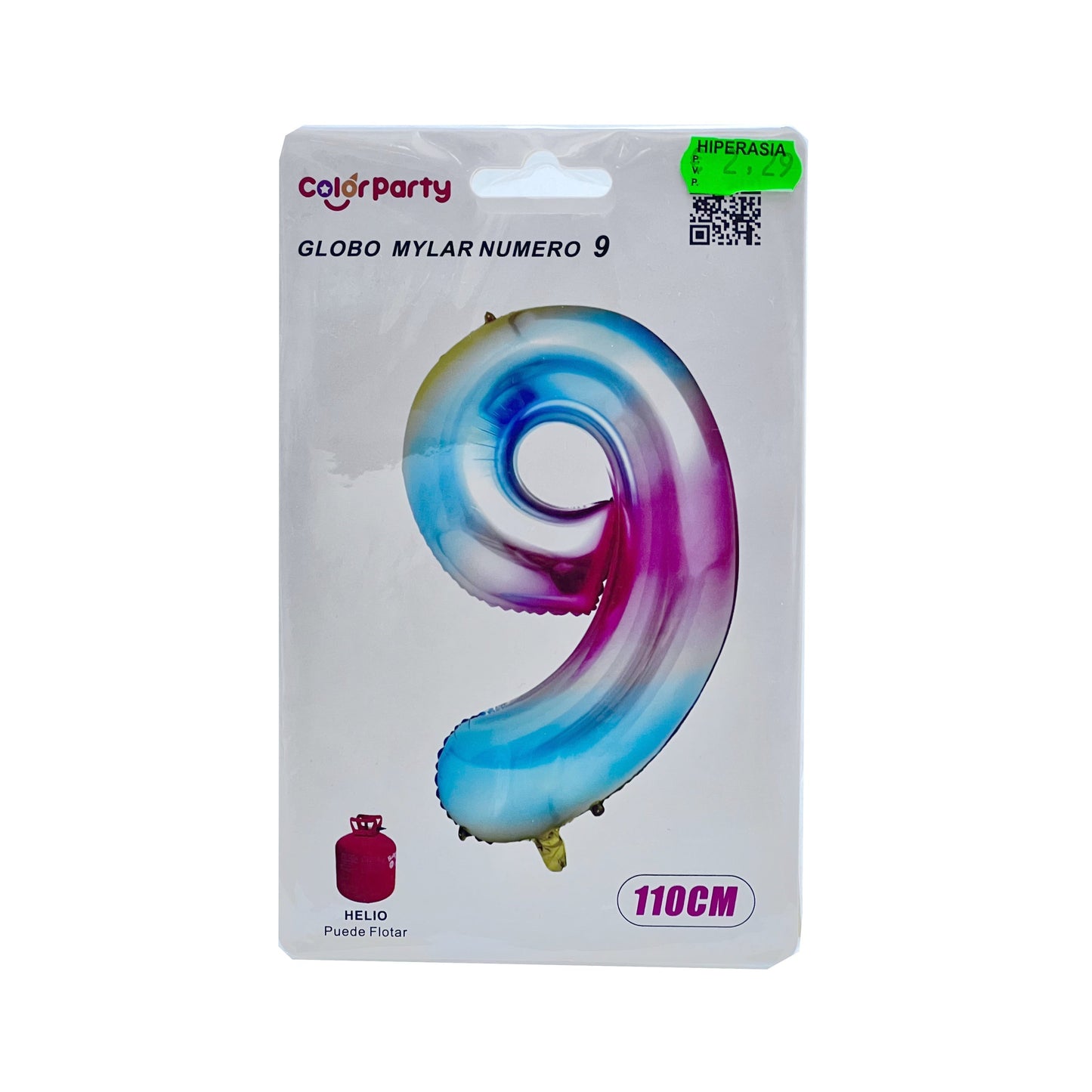 Globo 9 multicolor 110 cm