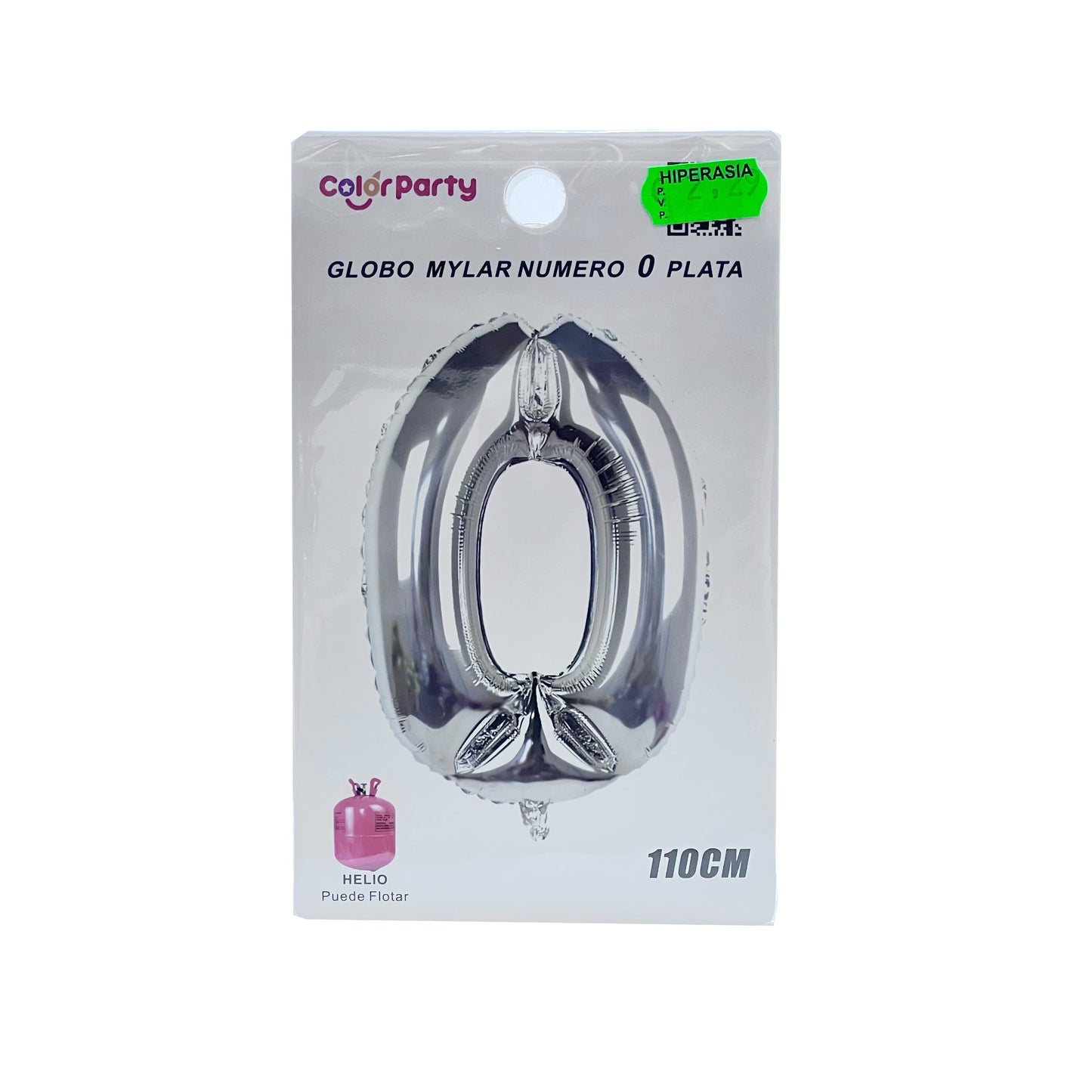 Globo 0 plata 110 cm