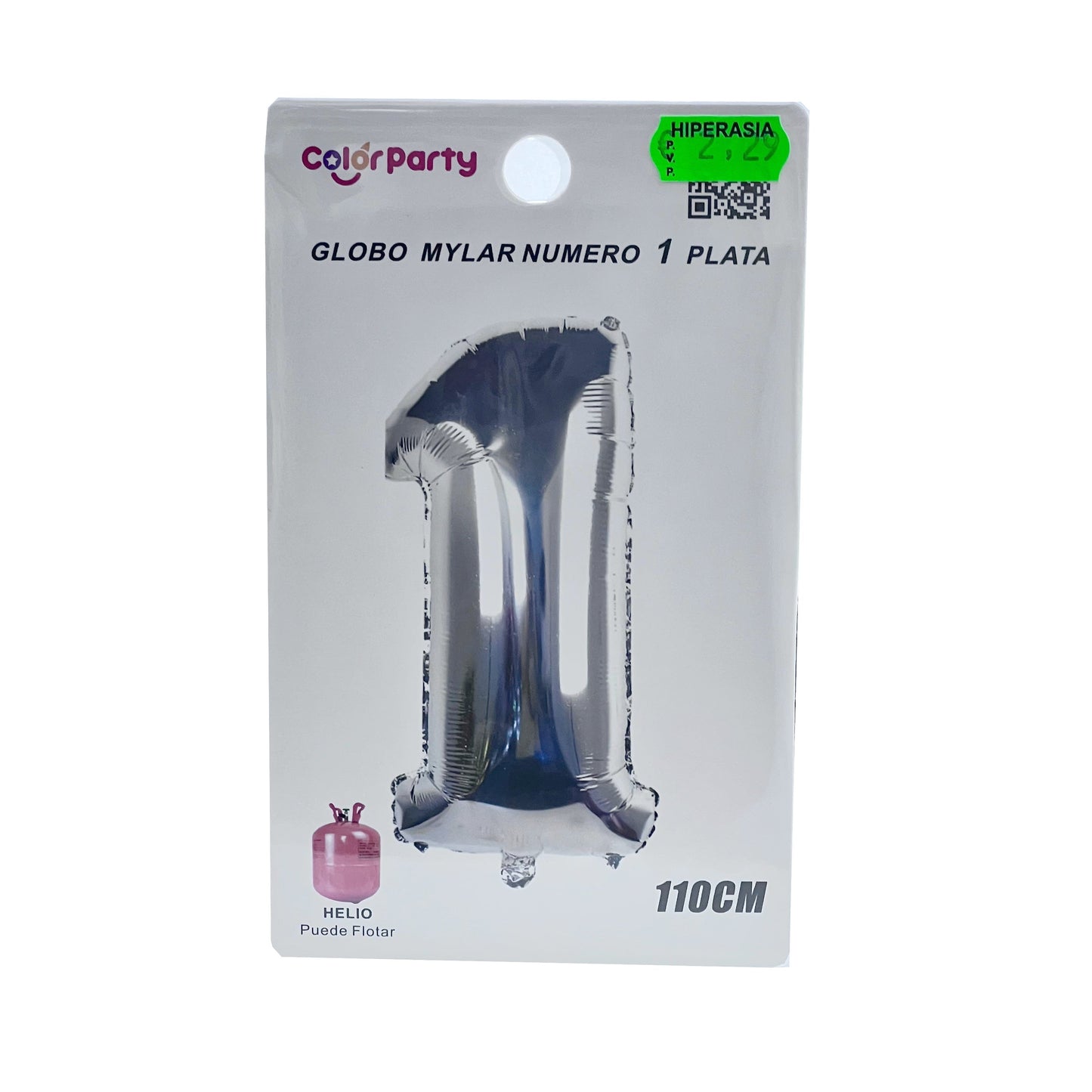 Globo 1 plata 110 cm