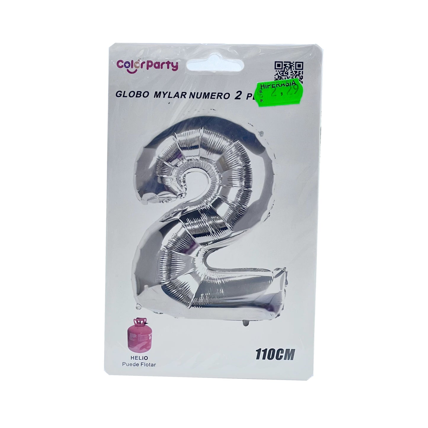 Globo 2 plata 110 cm