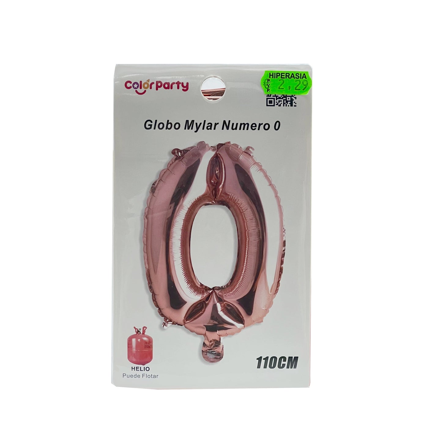 Globo 0 rosa 110 cm