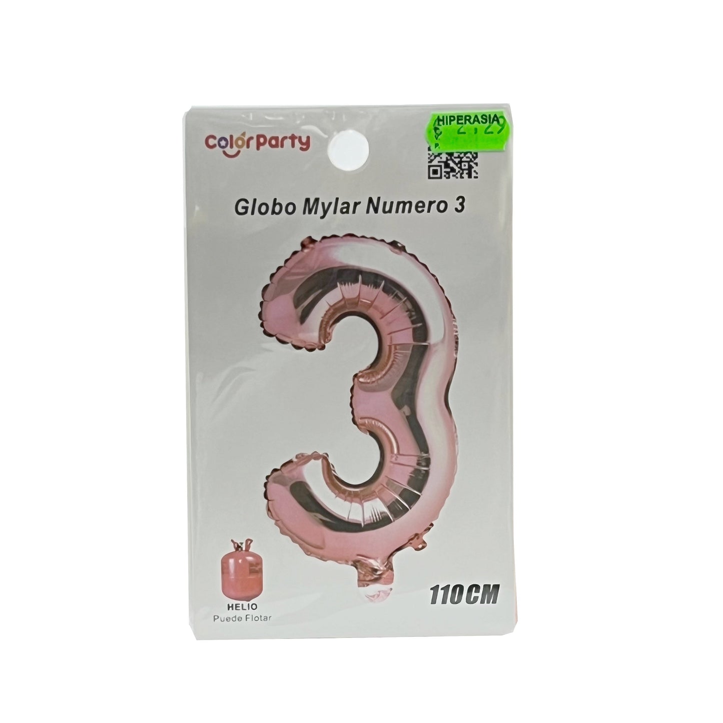 Globo 3 rosa 110 cm