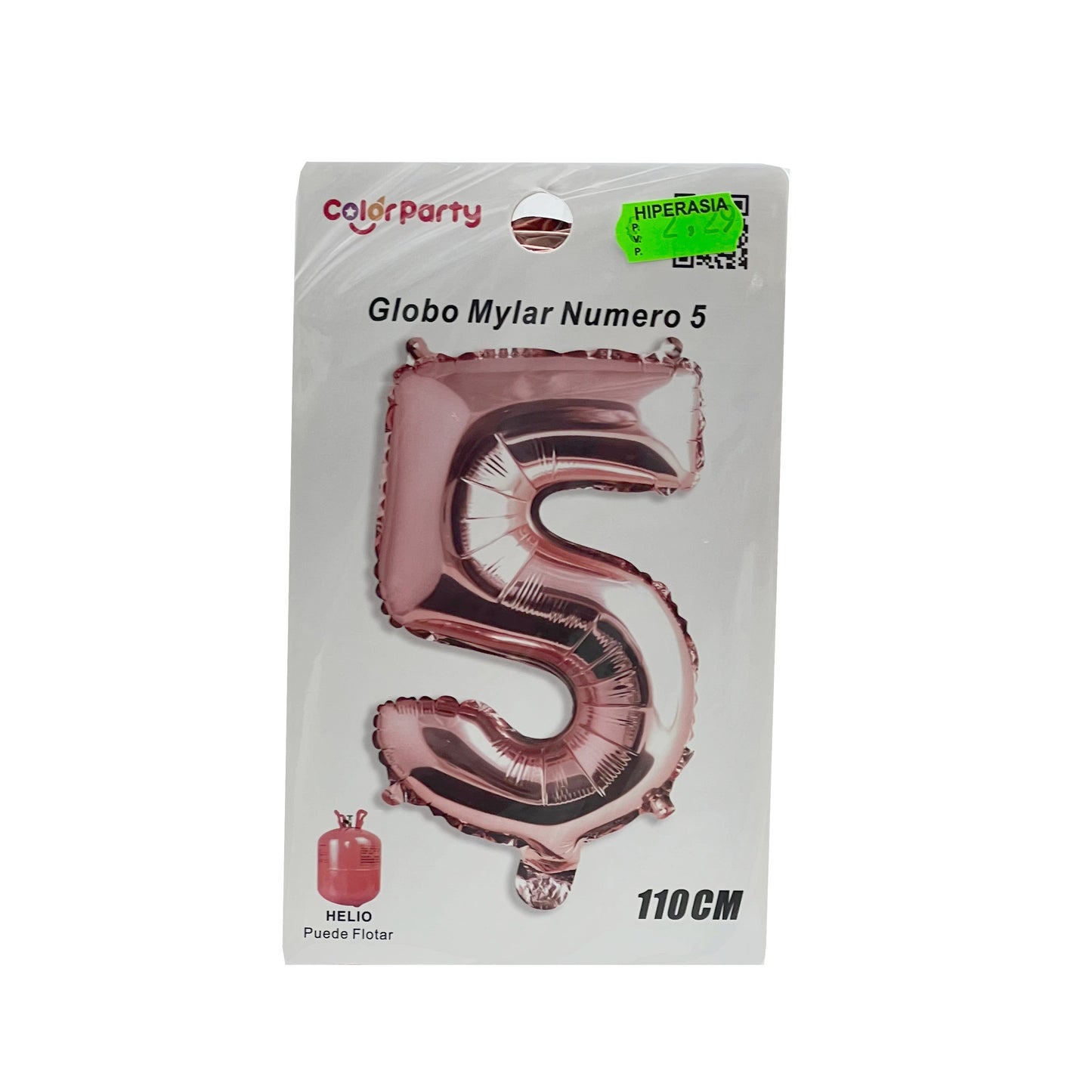 Globo 5 rosa 110 cm