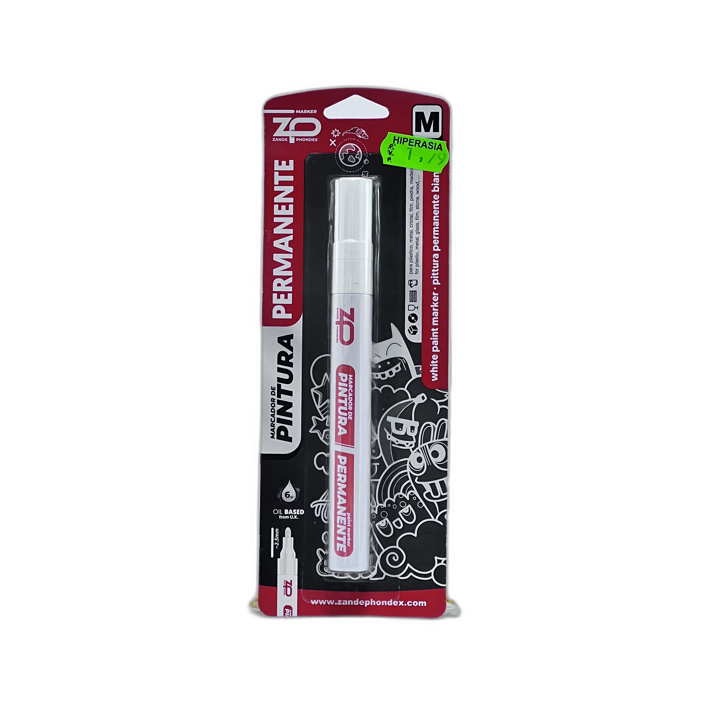 Marcador de pintura permanente 2.5 mm