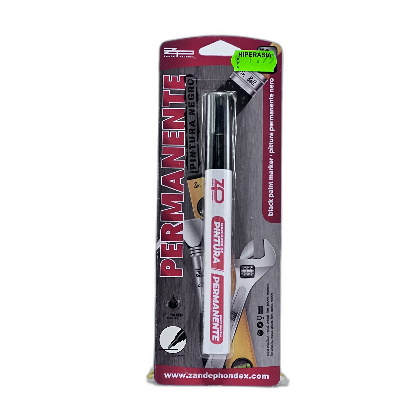 Marcador de pintura permanente 2.5 mm