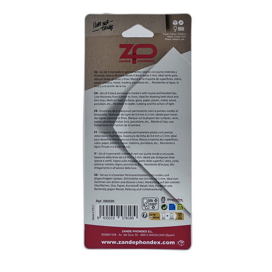 Paquete de 5 permanentes negros