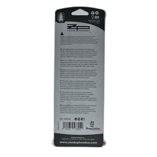 Marcador acrílico blanco