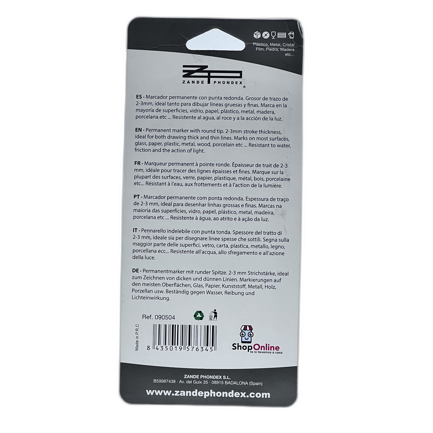 4 Marcadores Permanentes 2-3 mm