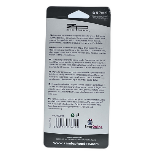 4 Marcadores Permanentes 2-3 mm