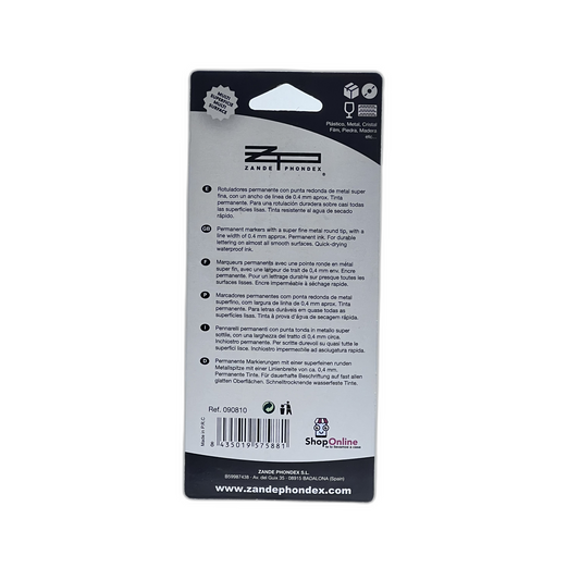 2 Marcadores finos: Negro y Azul