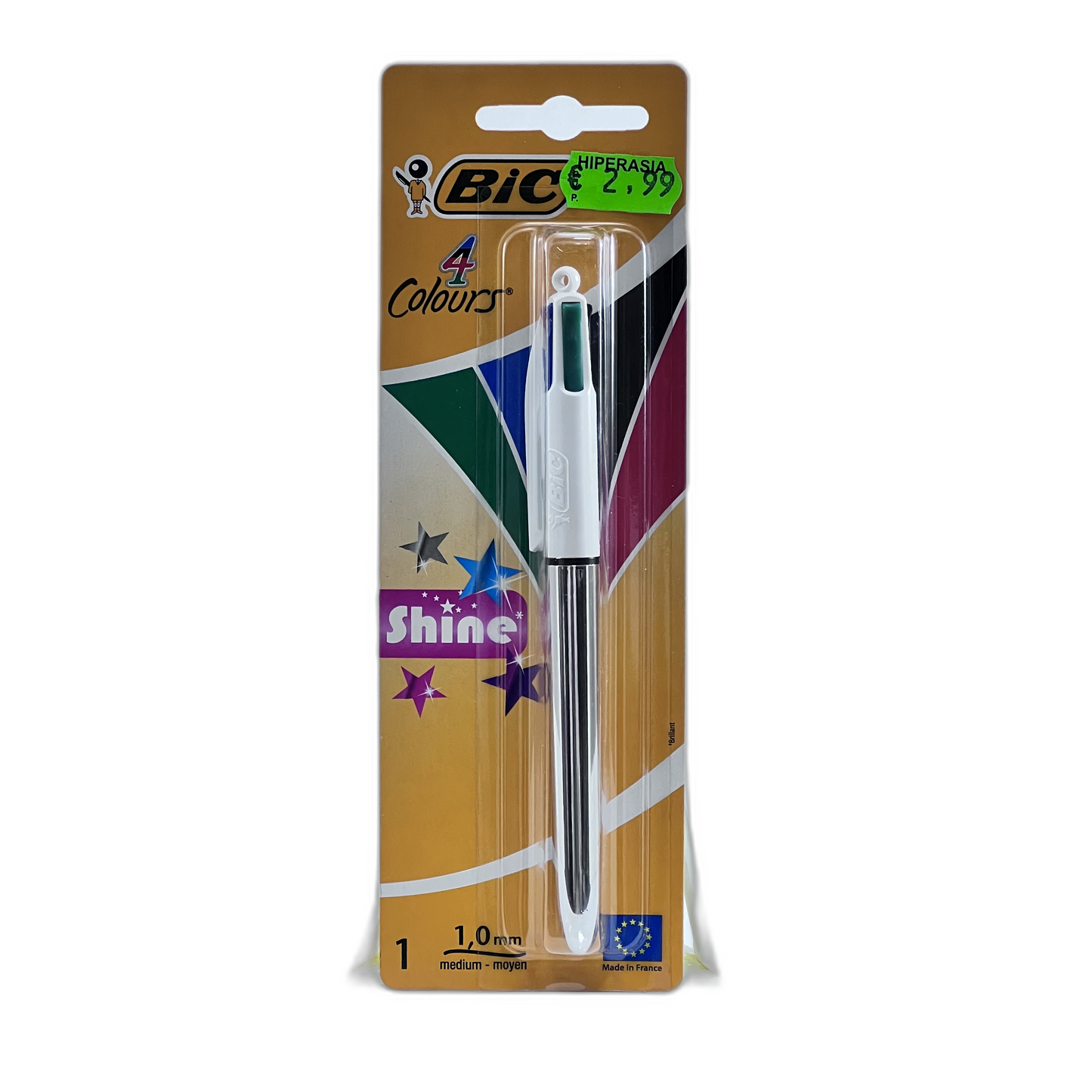 Bolígrafo bic de 4 colores