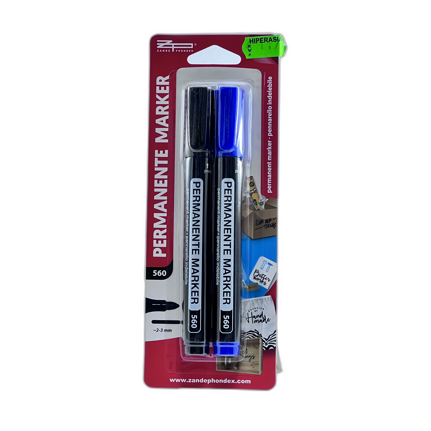 2 Marcadores permanentes 2-3 mm