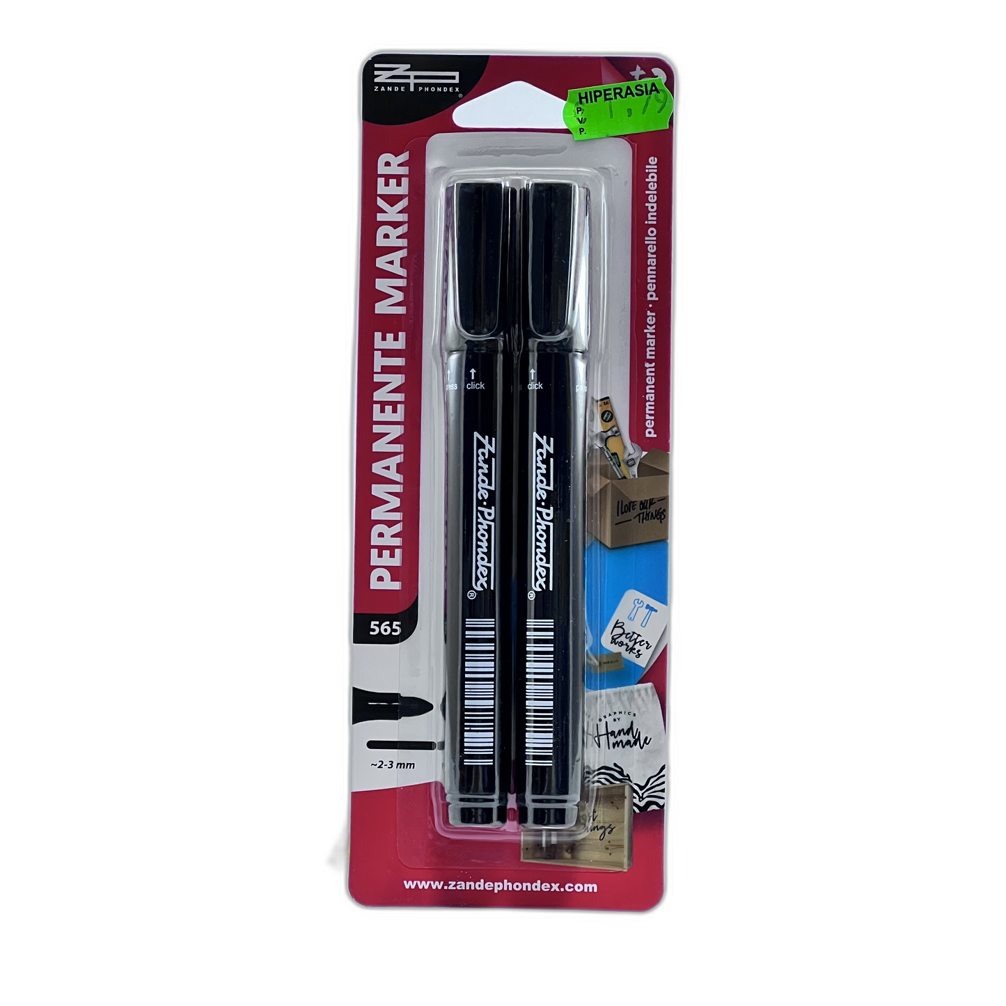 2 Marcadores permanentes 2-3 mm