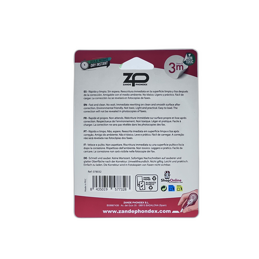 Pack de 3 cintas correctoras de 3 metros