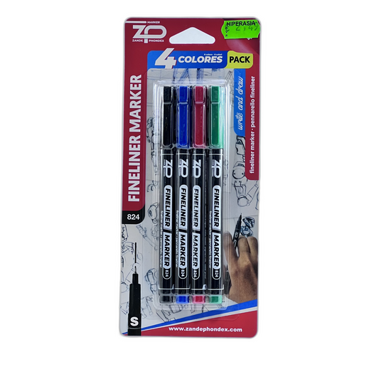 4 Marcadores finos 0.5 mm