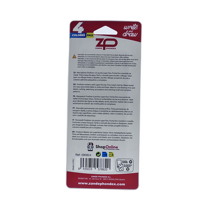 4 Marcadores finos 0.5 mm